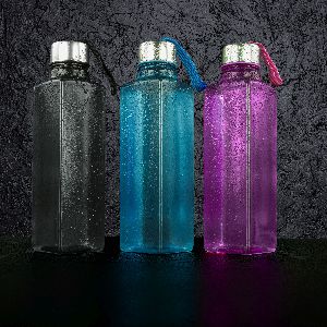 Unbreakable Plastic Square Shape Water Bottle Set