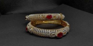 Natural Diamond Ruby Bangles