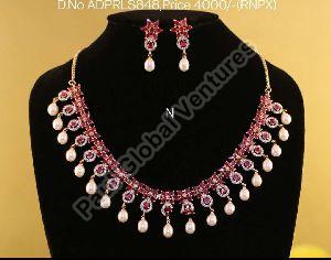 Handmade Pearl Partywear Necklace Set
