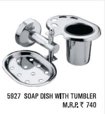 Stainless Steel Dolphin Collection Soap Dish With Tumbler