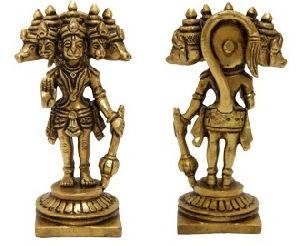 Brass Panchmukhi Hanuman Ji Statue