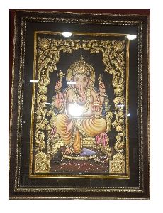 Lord Ganesha Wooden Photo Frame
