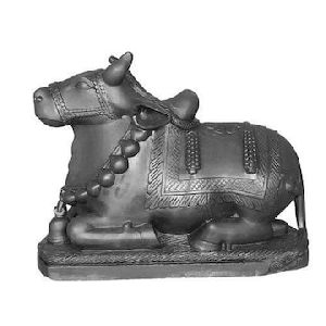 Black Marble Nandi Statue