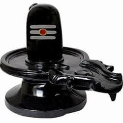 black marble Shivling statue