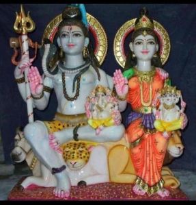 Marble Shiv Parivar Statue