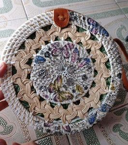 Embroidered Rattan Handbags