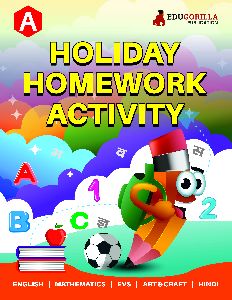 Pre-Primary Holiday Homework Activity (A) Book for Kids Practice Exercise & Colourful Illustration