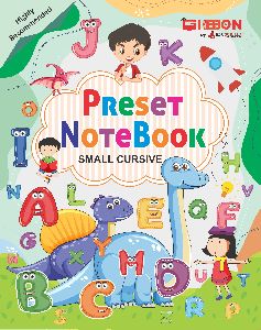 Preset Notebook Small Cursive : English Alphabet a to z Writing Book for Kids