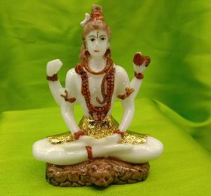 Gold Leafing Lord Shiva Statue