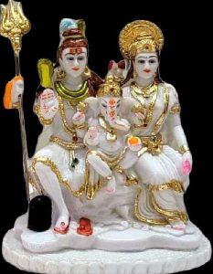 Poly Fiber Lord Shiva and Family Statue
