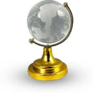 Crystal Globe With Golden Stand