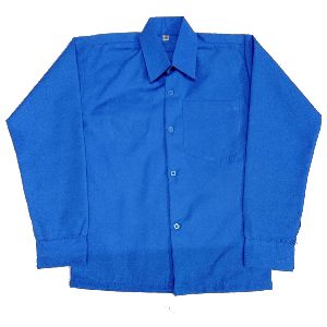 Boys School Uniform Full Sleeve Blue Shirt