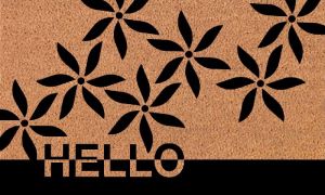 Flower Coir Doormat