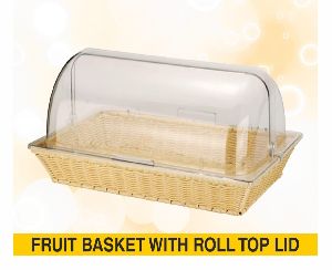 Fruit Basket With Roll Top Lid