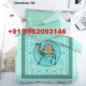 Double Bed Bedsheet Cotton Printed Sheet King Size Export Fabric.