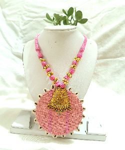 Handmade fabric necklace INR400