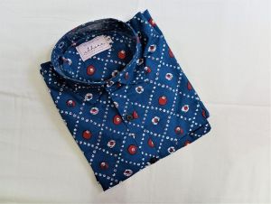 Blue Bandhej Printed Shirt