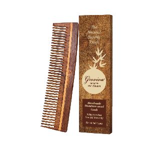 Groviva Handmade Sheesham Wood Comb to smoothens hair (13 FC)
