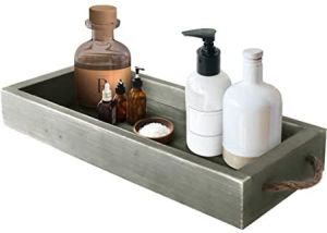 Wooden & Marble Bathroom Tray