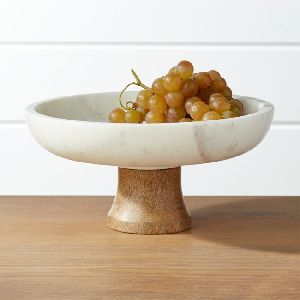 Wooden & Marble Fruit Bowl