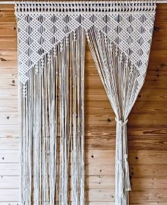 macrame wall hanging curtain