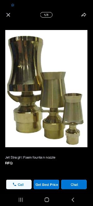 Brass Fan Jet Fountain Nozzle