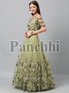 5152 Pista Net Sequin Work Lehenga Choli