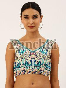 PFB 165 Cream Hand Made Pure Art Silk Readymade Blouse