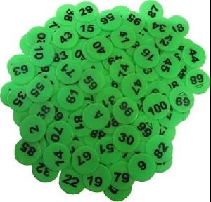 Numerical Plastic Tokens