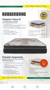 Passion viscoe rubber bond memory foam mattress