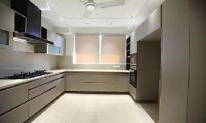 U shaped modular kitchen