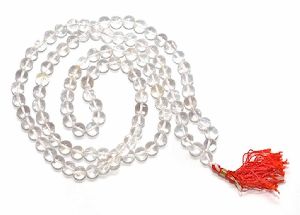 Original Crystal Quartz Japa Mala 108+1 Round Beads 8 mm Beads