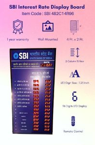 Sbi Electronic Interest Rates Board Big