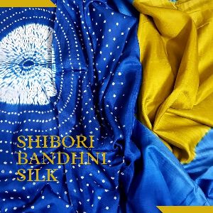 Shibori Bandhani Silk Saree