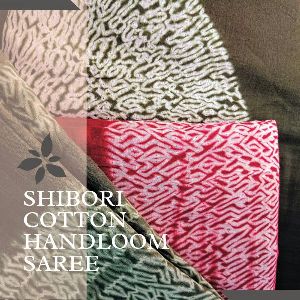 Shibori Cotton Handloom Saree