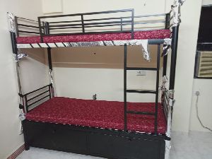 Metal storage bunk bed