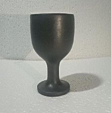 Handmade Black Pottery Wine Glass