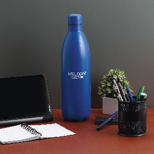 Stainless Steel Vacuum Bottle COLA DUSKY DARK BLUE THERMO PLUS 1000 ML (DOUBLE WALL)