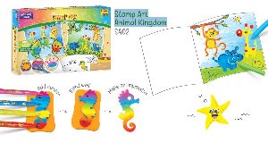 Stamp Art Animal Kingdom Colouring Book Set