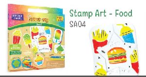 Stamp Art Food Colouring Book Set