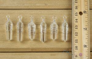 crystal Double points pencil pendant