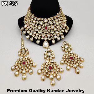 Kundan Choker Necklace Set (PK425)