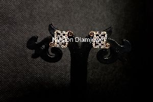 18KT Gold Natural Diamond Earrings