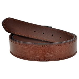 Mens Brown Casual Textured Leather Belt