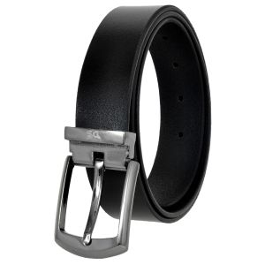 Men\'s Black Genuine Leather Belt