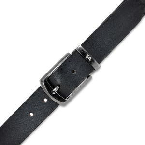 Men\'s Black Genuine Leather Belt