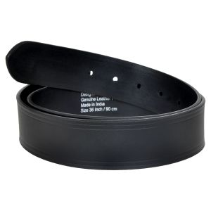Men\' Top Grain Black Casual Leather Belt