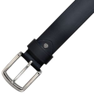 Men\' Top Grain Black Casual Leather Belt