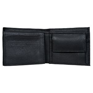 Mens Black Plain Genuine Leather Wallet