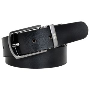 Men\'s Black Genuine Leather Belt